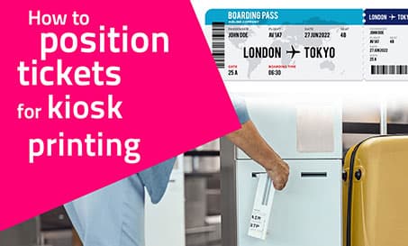 Posicionamiento del ticket para impresora de quiosco